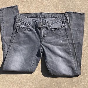 J Crew Gray Toothpick Ankle Distressed Jeans